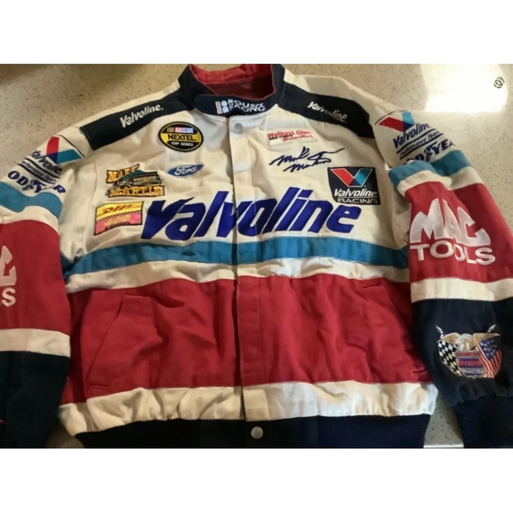 Vintage Mark Martin Valvoline Jeff Hamilton Winston Cup NASCAR Racing Jacket XL